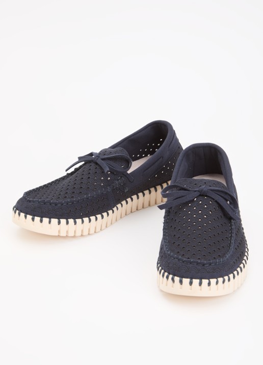 Ilse Jacobsen Tulip mocassin met structuur - detail 2 indigo