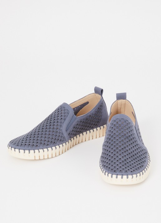 Ilse Jacobsen Tulip slip-on met cut-out detail - detail 2 staalblauw