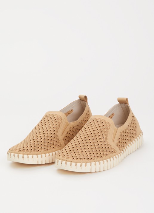 Ilse Jacobsen Tulip slip-on met cut-out detail - detail 2 donkerbeige