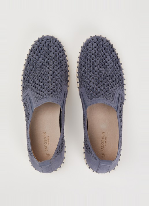 Ilse Jacobsen Tulip slip-on met cut-out detail - detail 3 petrol