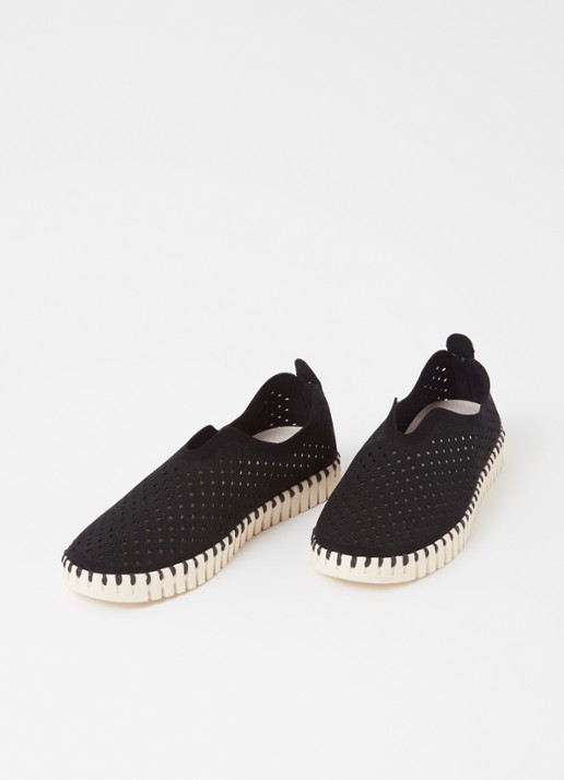 Ilse Jacobsen Tulip slip-on met cut-out details - detail zwart