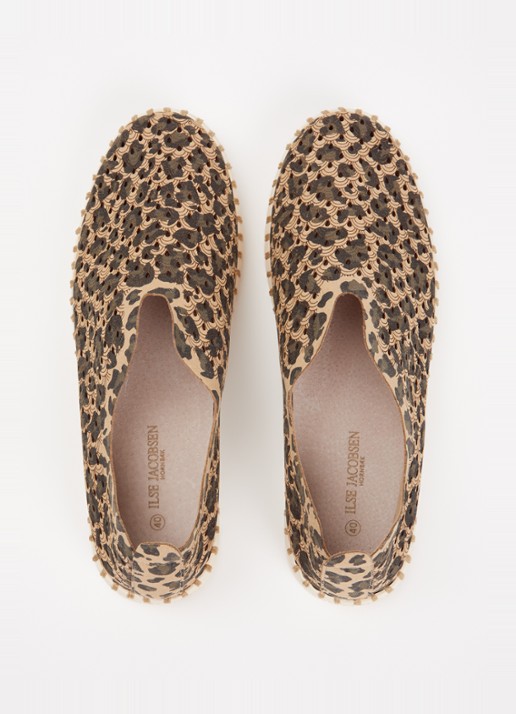 Ilse Jacobsen Tulip slip-on met panterprint - detail 3 beige