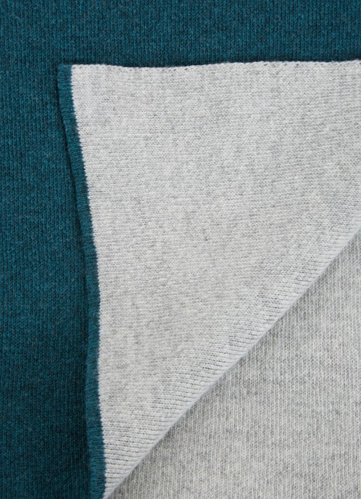 Iosis Verso plaid in wolblend 130 x 170 cm - detail groen