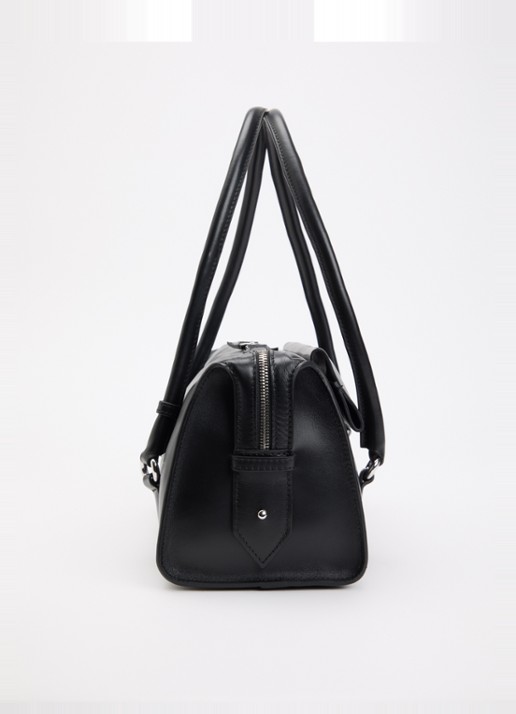 IRO Alto Bowling handtas van leer - detail 3 zwart