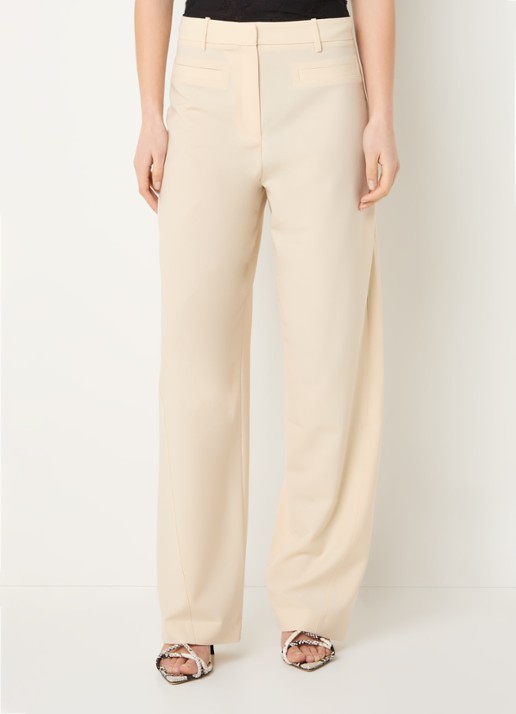 IRO Aluri high waist loose fit pantalon met paspelzakken