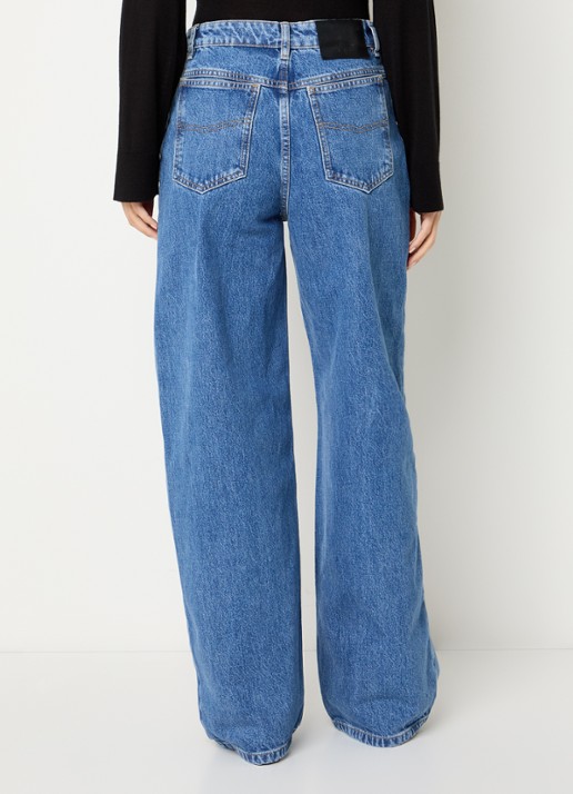 IRO Archi high waist straight fit jeans met medium wassing - achterkant 3 indigo
