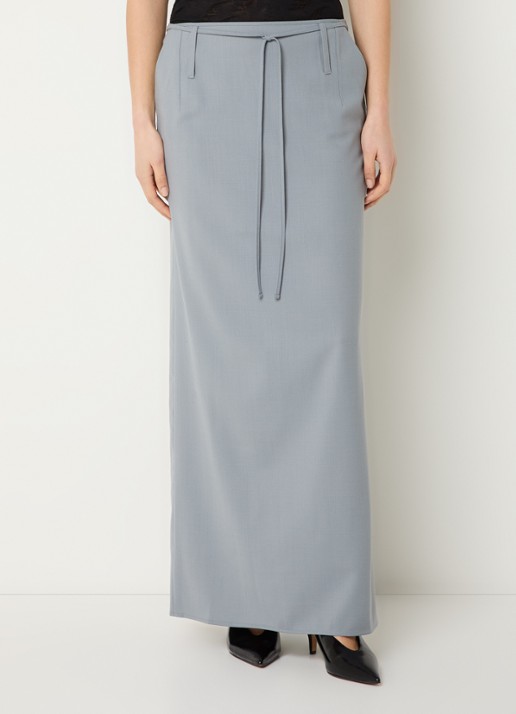 IRO Arline maxi rok in wolblend met strikceintuur