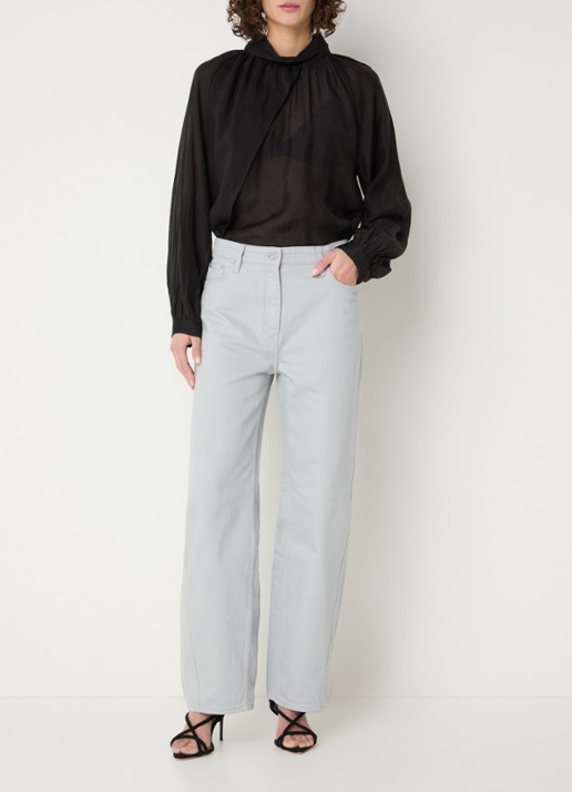 IRO Aurelien high waist straight leg jeans met gekleurde wassing - voorkant 3 grijs