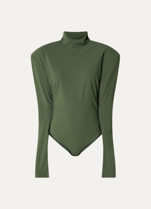 IRO Azales body met col - voorkant 3 bronsgroen