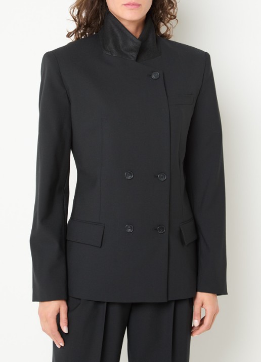 IRO Bluff double-breasted blazer in wolblend met opstaande kraag