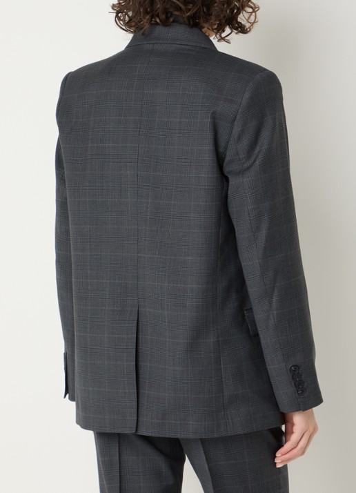 IRO Calu blazer in wolblend met klepzakken - achterkant antraciet