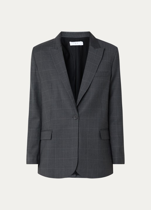 IRO Calu blazer in wolblend met klepzakken - voorkant 3 antraciet