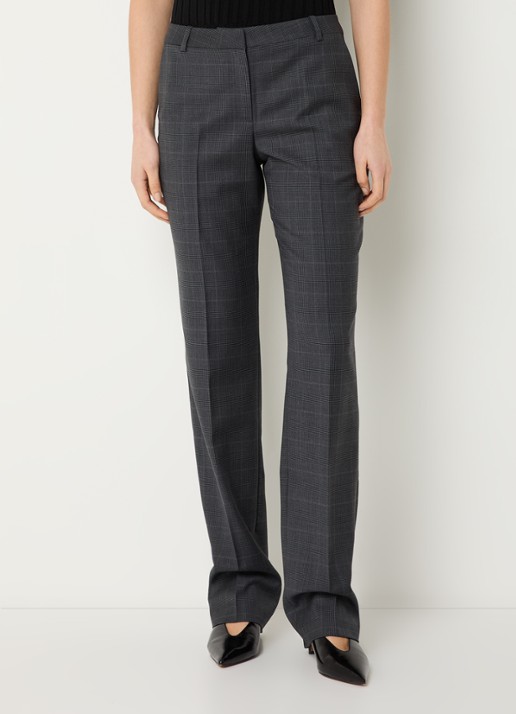 IRO Cayana high waist regular fit pantalon in wolblend