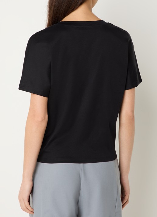 IRO Celiane T-shirt met V-hals - achterkant 2 zwart