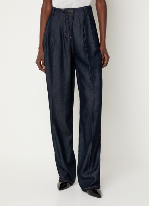 IRO Chasing high waist wide fit broek met steekzakken