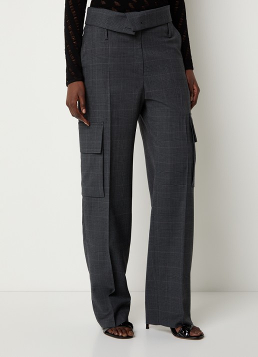 IRO Cruze high waist straight fit pantalon met steekzakken