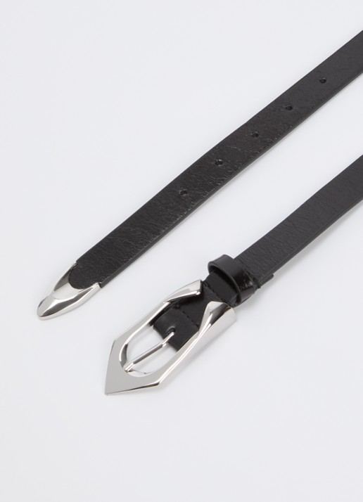 IRO Cuff riem van kalfsleer - voorkant 2 zwart