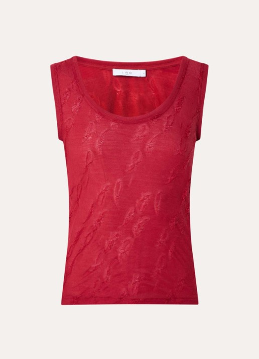 IRO Galadriel top met structuur - voorkant 2 rood