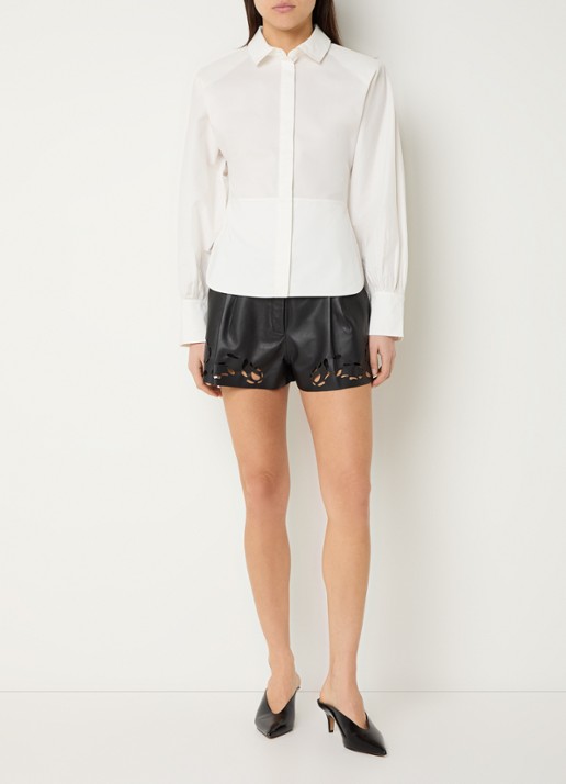 IRO Janine blouse met stretch - voorkant 3 gebroken wit