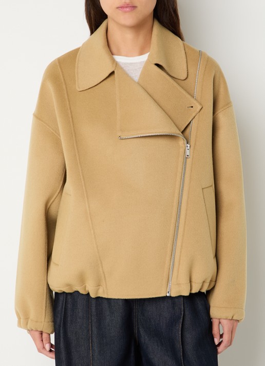 IRO Jijy jack in wolblend met asymmetrische hals