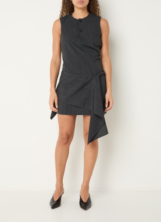 IRO Klea mini jurk met asymmetrische zoom
