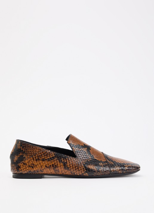 IRO Loafer van geitenleer met slangenprint