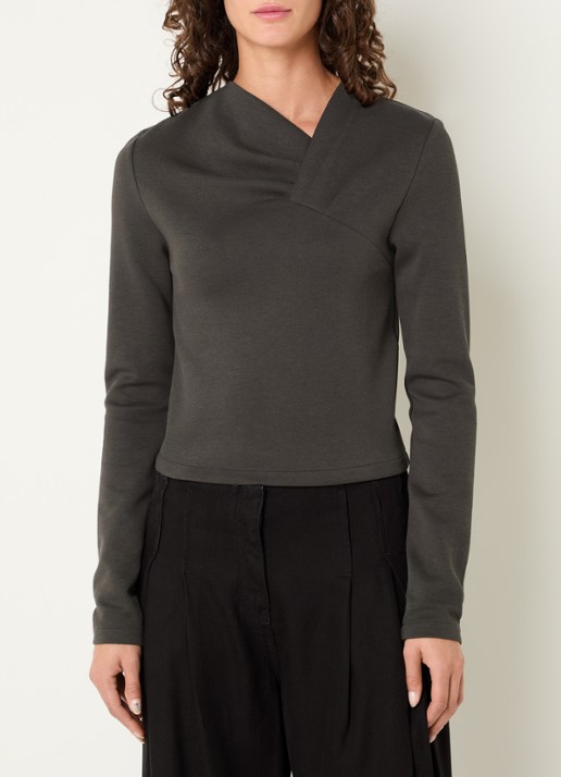 IRO Mala top met asymmetrische hals