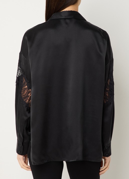 IRO Maurine blouse van zijde - achterkant 4 zwart