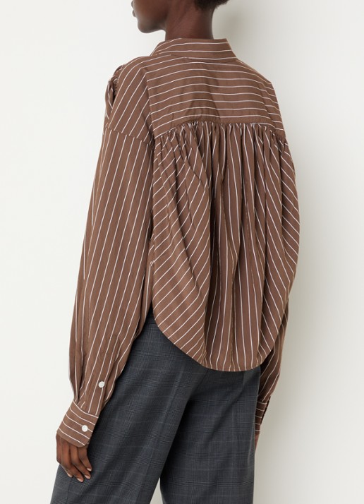 IRO Messia blouse in wolblend - achterkant donkerblauw