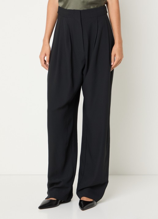 IRO Oakland high waist tapered fit pantalon met plooidetail
