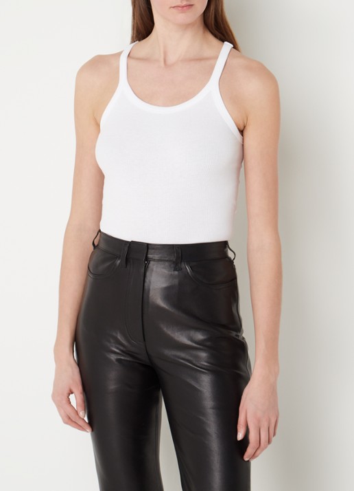 IRO Palisso tanktop met ribstructuur en ronde hals