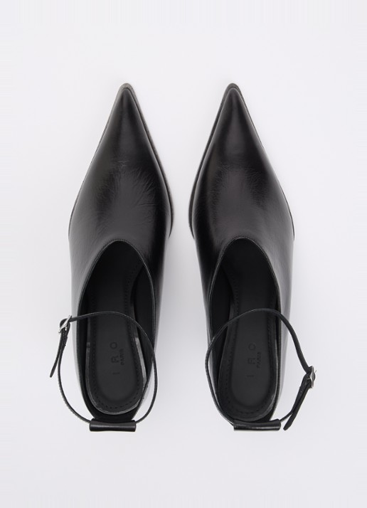 IRO Pump van leer - detail 3 zwart