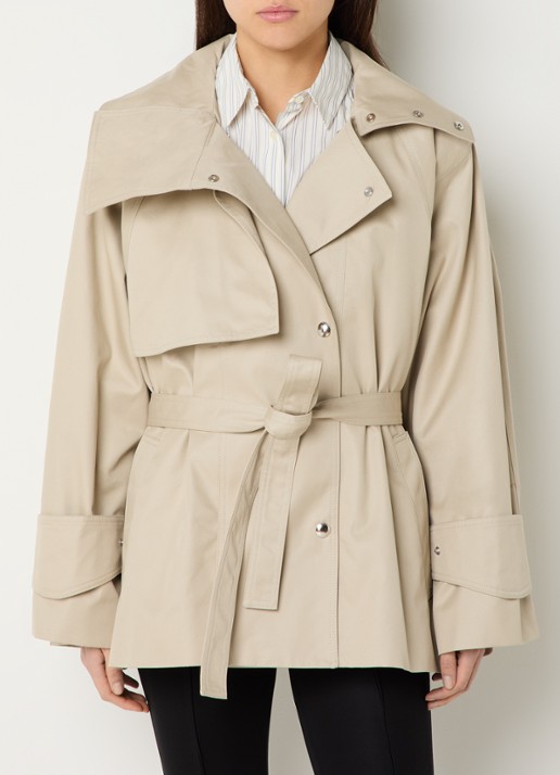 IRO Ralya trenchcoat met steekzakken - detail beige