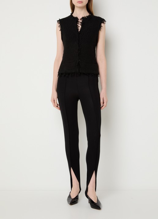 IRO Shanny grofgebreid gilet - voorkant 4 zwart