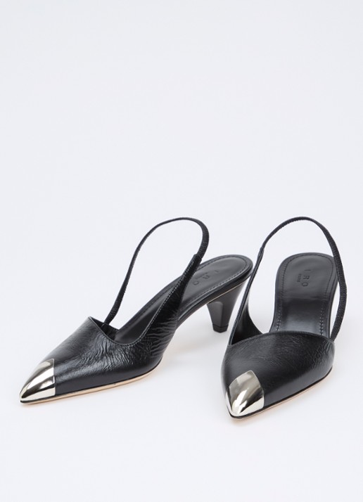 IRO Stargey slingback van lamsleer - detail 3 zwart