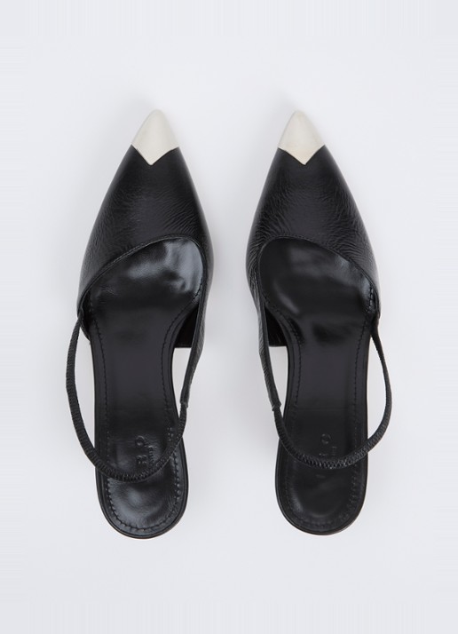 IRO Stargey slingback van lamsleer - detail 4 zwart