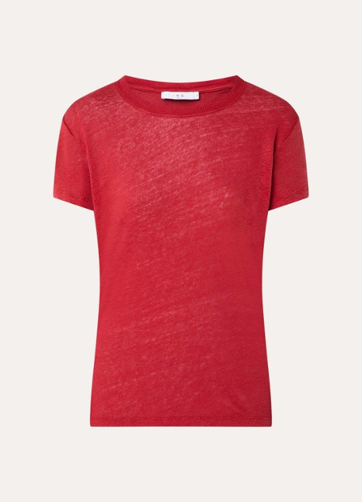 IRO Third T-shirt met ronde hals - voorkant 2 rood
