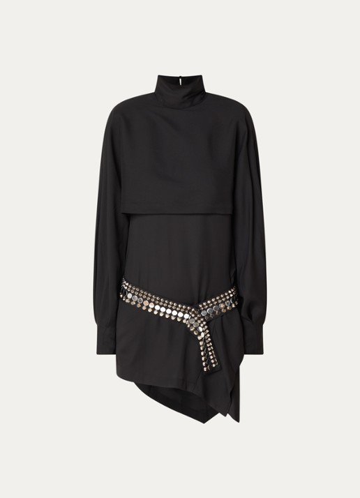 IRO Voggy mini jurk met studs - voorkant zwart