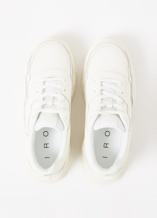 IRO Wave sneaker met leren details - detail 4 wit