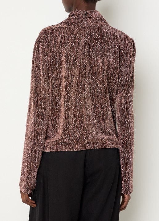 IRO Ysane top met strass - achterkant bruin