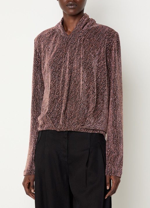 IRO Ysane top met strass - detail 4 bruin