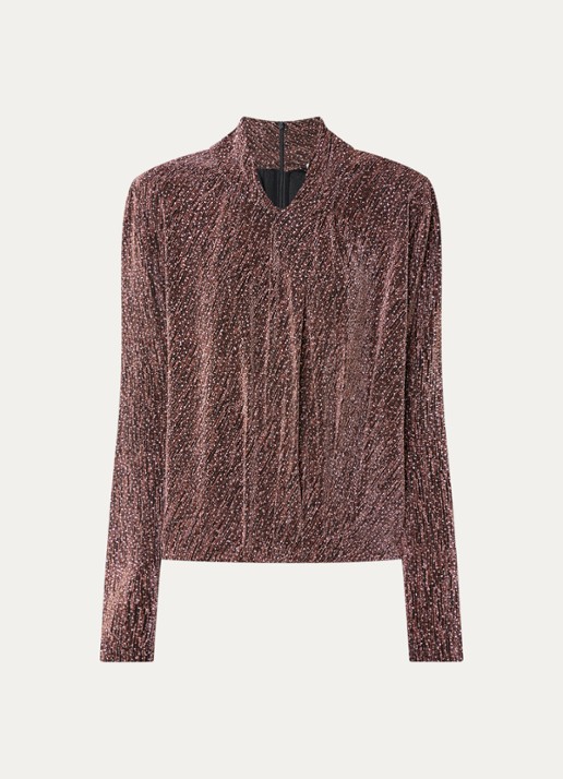 IRO Ysane top met strass - voorkant 2 bruin