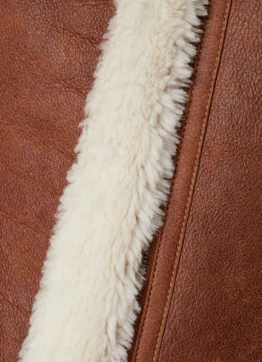 Isabel Marant Abeliki lammy coat van lamsleer met ritszakken - detail 6 camel