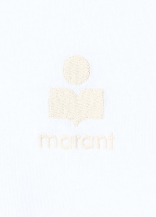 Isabel Marant Aby T-shirt met logoborduring - detail 5 wit