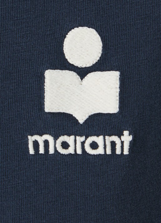 Isabel Marant Aby T-shirt met logoborduring - detail 3 donkerblauw