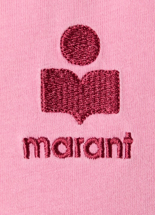 Isabel Marant Aby T-shirt met logoborduring - detail 3 roze
