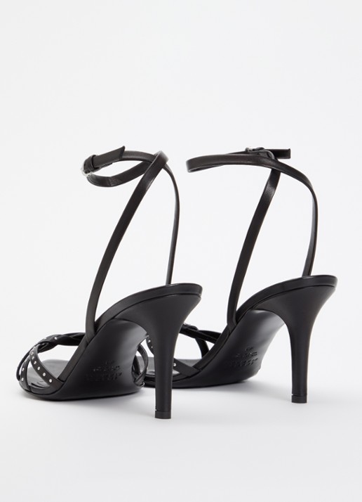 Isabel Marant Adole sandalette van lamsleer met studs - achterkant 3 zwart