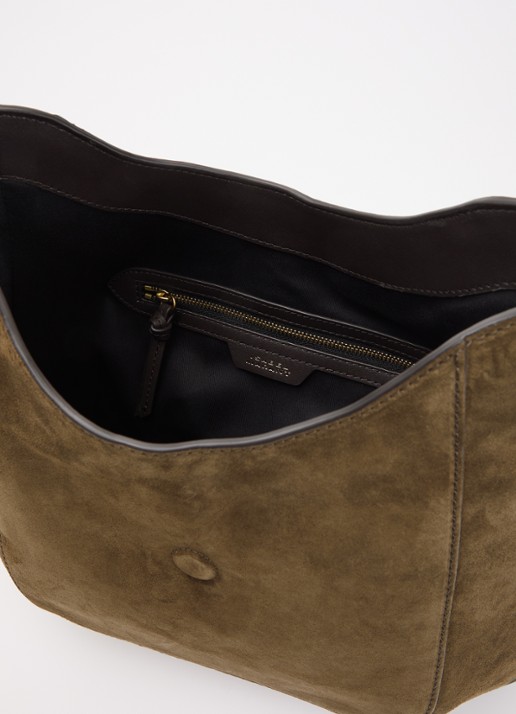Isabel Marant Altay schoudertas van kalfssuède - detail 3 brons