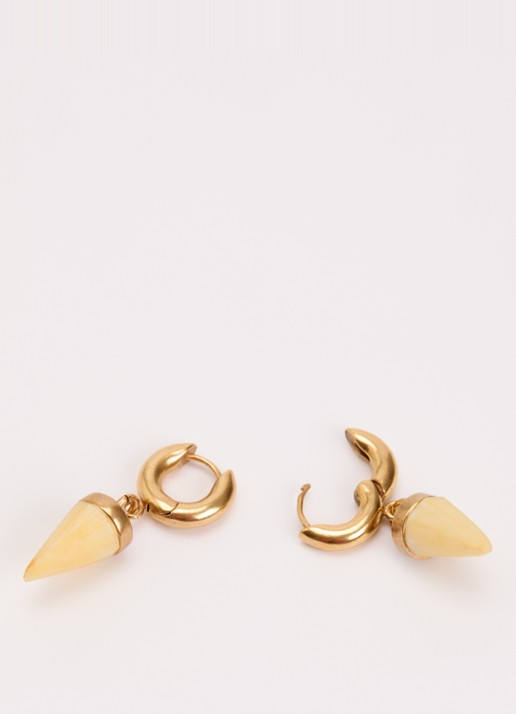 Isabel Marant Be With You oorringen met hanger  - detail creme