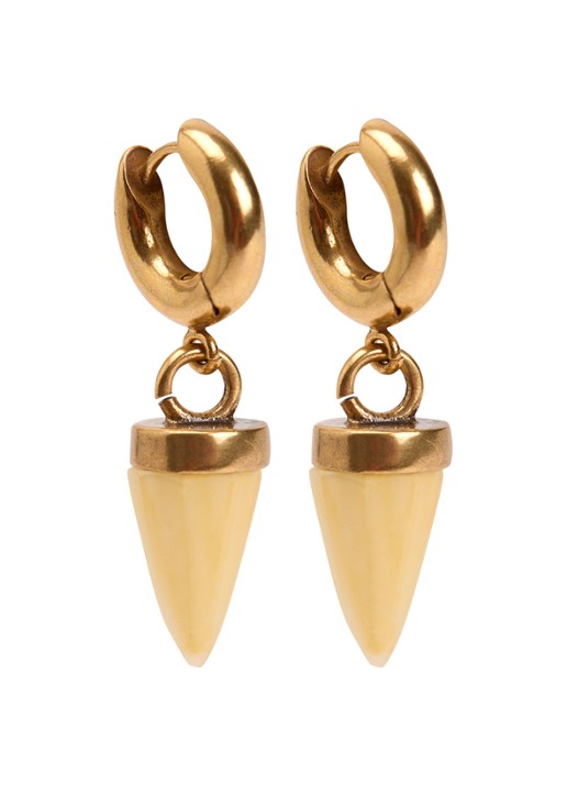 Isabel Marant Be With You oorringen met hanger  - voorkant 2 creme